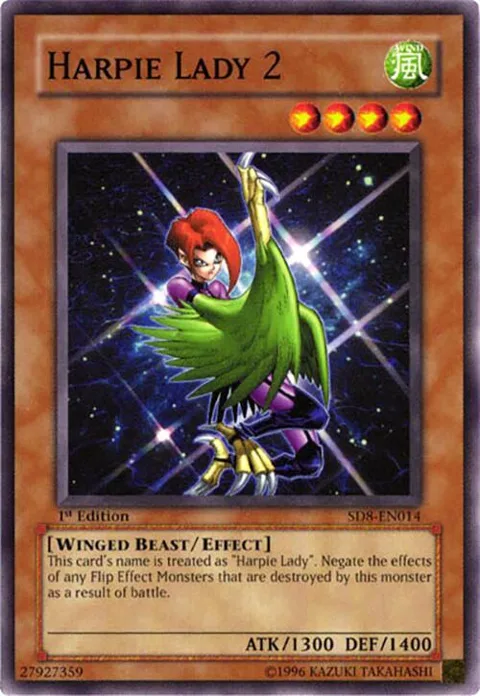 Harpie Lady 2 SD8-EN014 Yu-Gi-Oh card from Structure Deck: Lord of the Storm