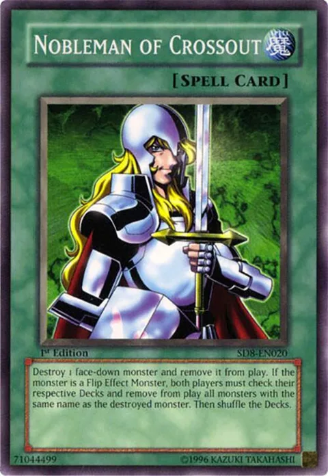 Nobleman of Crossout SD8-EN020 Unlimited Yu-Gi-Oh card from Structure Deck: Lord of the Storm