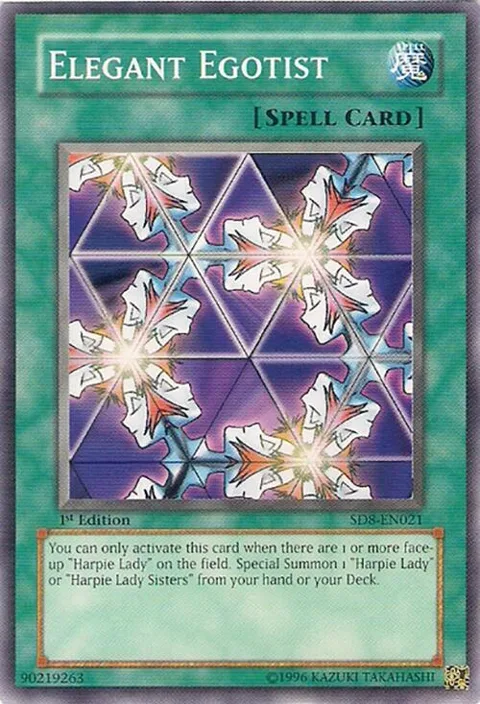 Elegant Egotist SD8-EN021 1st Edition Yu-Gi-Oh card from Structure Deck: Lord of the Storm