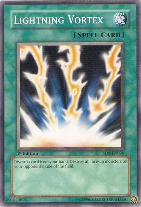 Lightning Vortex SD8-EN026 1st Edition Yu-Gi-Oh card from Structure Deck: Lord of the Storm