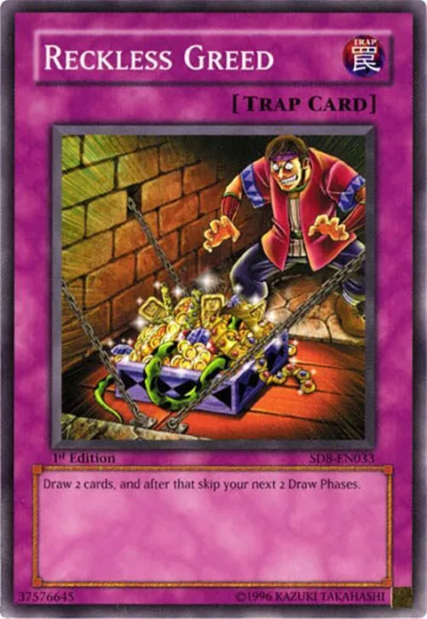 Reckless Greed SD8-EN033 Yu-Gi-Oh card from Structure Deck: Lord of the Storm