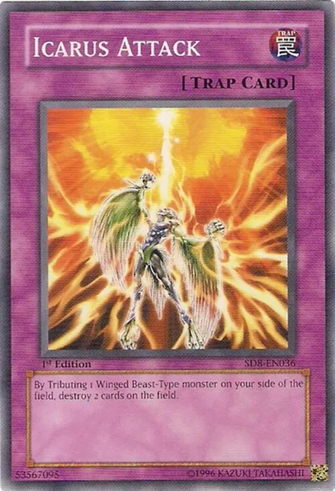 Icarus Attack SD8-EN036 1st Edition Yu-Gi-Oh card from Structure Deck: Lord of the Storm