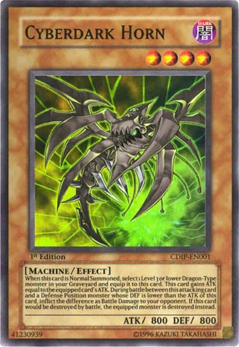 Cyberdark Horn CDIP-EN001 Unlimited Yu-Gi-Oh card from Cyberdark Impact