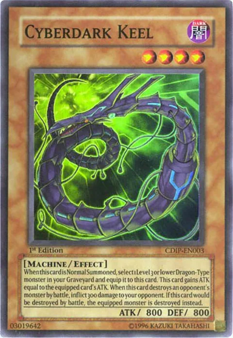 Cyberdark Keel CDIP-EN003 1st Edition Yu-Gi-Oh card from Cyberdark Impact