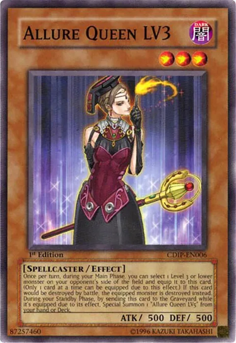 Allure Queen LV3 CDIP-EN006 Unlimited Yu-Gi-Oh card from Cyberdark Impact