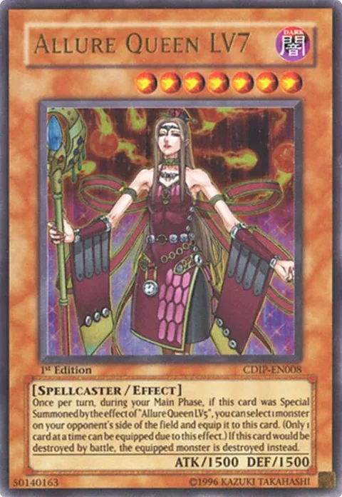 Allure Queen LV7 CDIP-EN008 Unlimited Yu-Gi-Oh card from Cyberdark Impact