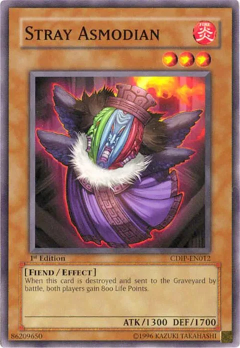 Stray Asmodian CDIP-EN012 Yu-Gi-Oh card from Cyberdark Impact
