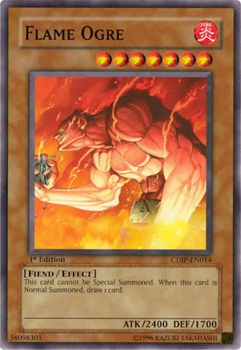 Flame Ogre CDIP-EN014 Unlimited Yu-Gi-Oh card from Cyberdark Impact