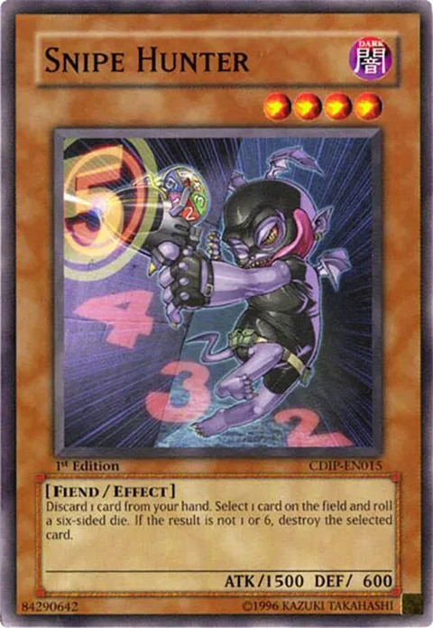 Snipe Hunter CDIP-EN015 Unlimited Yu-Gi-Oh card from Cyberdark Impact