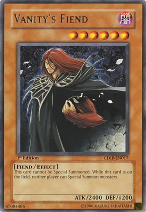 Vanity's Fiend CDIP-EN017 Unlimited Yu-Gi-Oh card from Cyberdark Impact
