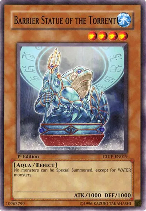 Barrier Statue of the Torrent CDIP-EN019 1st Edition Yu-Gi-Oh card from Cyberdark Impact
