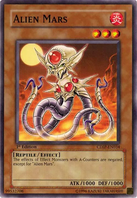 Alien Mars CDIP-EN034 1st Edition Yu-Gi-Oh card from Cyberdark Impact