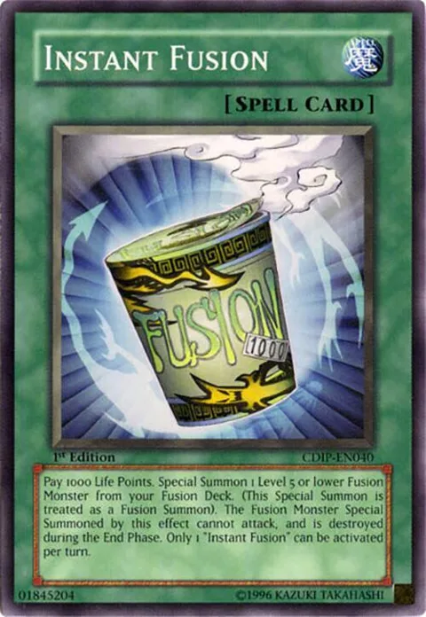 Instant Fusion CDIP-EN040 Unlimited Yu-Gi-Oh card from Cyberdark Impact