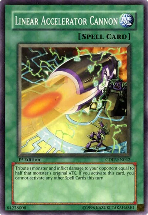 Linear Accelerator Cannon CDIP-EN042 1st Edition Yu-Gi-Oh card from Cyberdark Impact