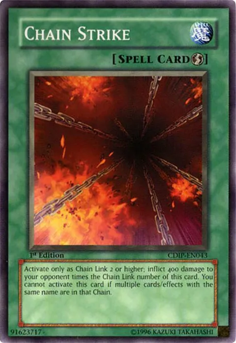 Chain Strike CDIP-EN043 Unlimited Yu-Gi-Oh card from Cyberdark Impact