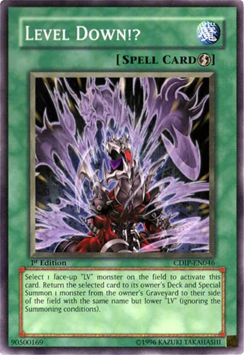 Level Down!? CDIP-EN046 1st Edition Yu-Gi-Oh card from Cyberdark Impact