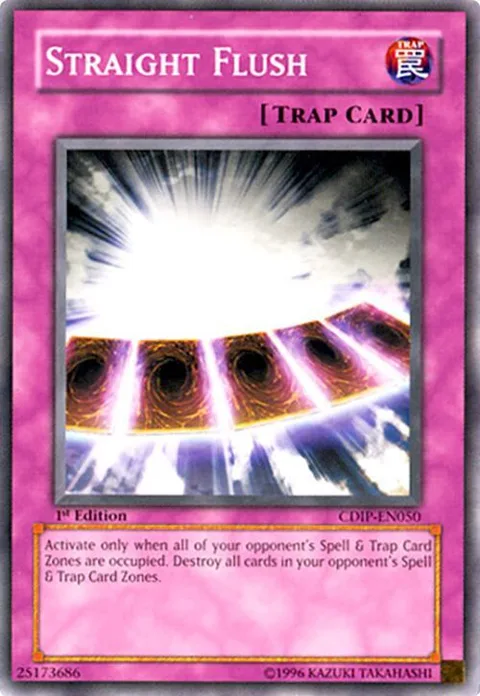 Straight Flush CDIP-EN050 1st Edition Yu-Gi-Oh card from Cyberdark Impact