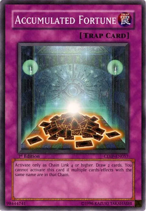 Accumulated Fortune CDIP-EN057 Unlimited Yu-Gi-Oh card from Cyberdark Impact