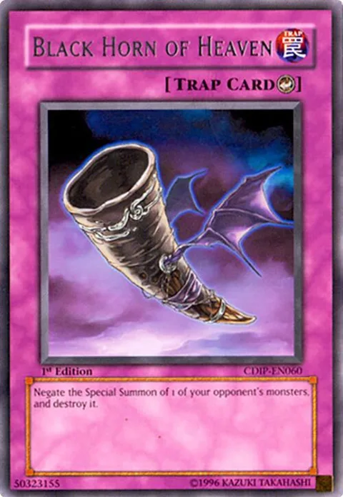Black Horn of Heaven CDIP-EN060 Unlimited Yu-Gi-Oh card from Cyberdark Impact