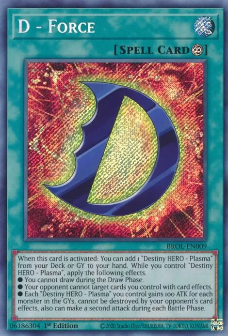 D - Force BROL-EN009 Yu-Gi-Oh card from Brothers of Legend