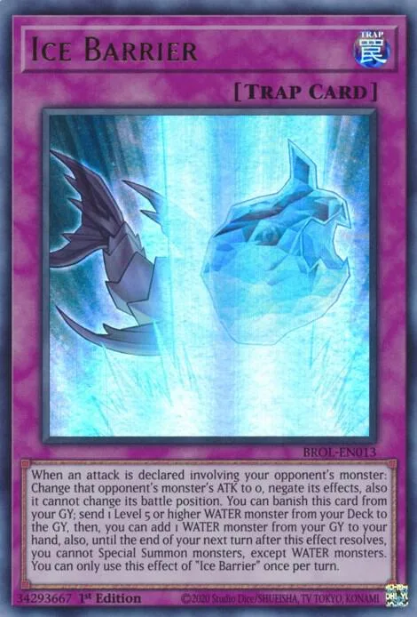 Ice Barrier BROL-EN013 Yu-Gi-Oh card from Brothers of Legend