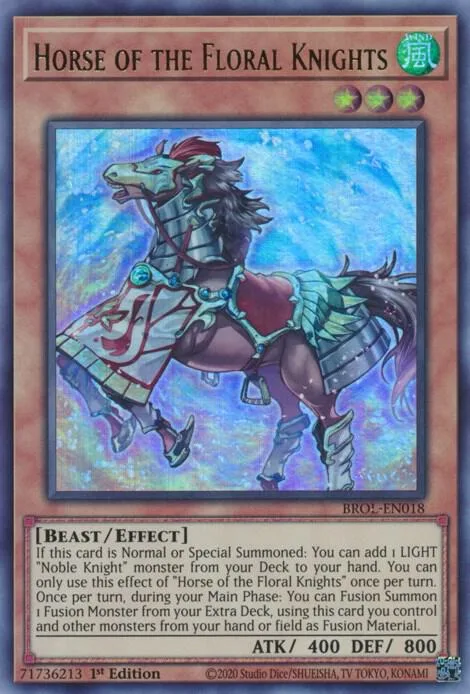 Horse of the Floral Knights BROL-EN018 Yu-Gi-Oh card from Brothers of Legend
