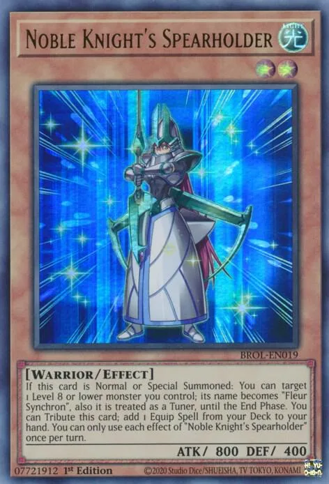 Noble Knight's Spearholder BROL-EN019 Yu-Gi-Oh card from Brothers of Legend