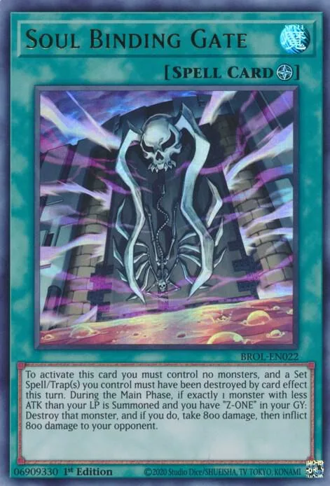 Soul Binding Gate BROL-EN022 Yu-Gi-Oh card from Brothers of Legend