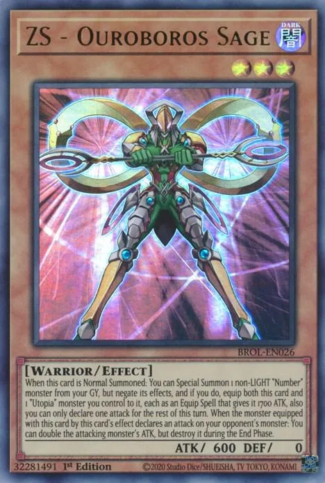 ZS - Ouroboros Sage BROL-EN026 Yu-Gi-Oh card from Brothers of Legend