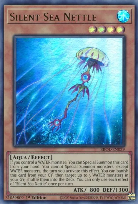 Silent Sea Nettle BROL-EN029 Yu-Gi-Oh card from Brothers of Legend