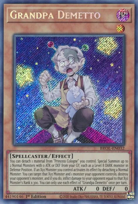 Grandpa Demetto BROL-EN032 Yu-Gi-Oh card from Brothers of Legend