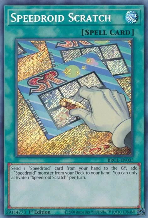 Speedroid Scratch BROL-EN035 Yu-Gi-Oh card from Brothers of Legend