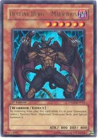 Destiny HERO - Malicious DP05-EN011 Unlimited Yu-Gi-Oh card from Duelist Pack 5: Aster Phoenix