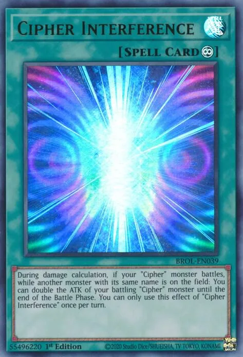Cipher Interference BROL-EN039 Yu-Gi-Oh card from Brothers of Legend