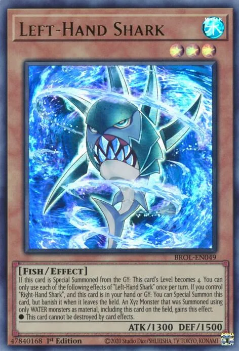 Left-Hand Shark BROL-EN049 Yu-Gi-Oh card from Brothers of Legend