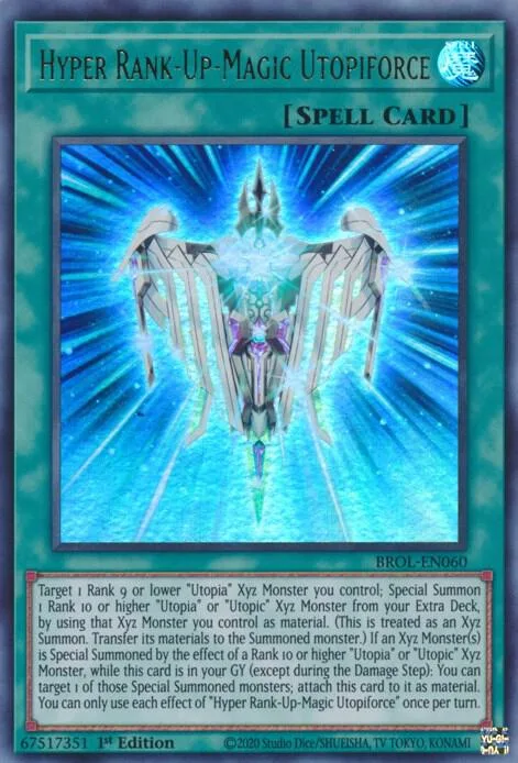 Hyper Rank-Up-Magic Utopiforce BROL-EN060 Yu-Gi-Oh card from Brothers of Legend