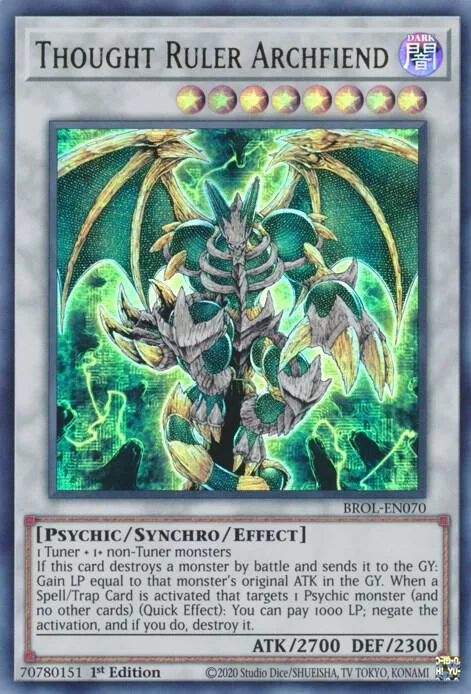 Thought Ruler Archfiend BROL-EN070 Yu-Gi-Oh card from Brothers of Legend