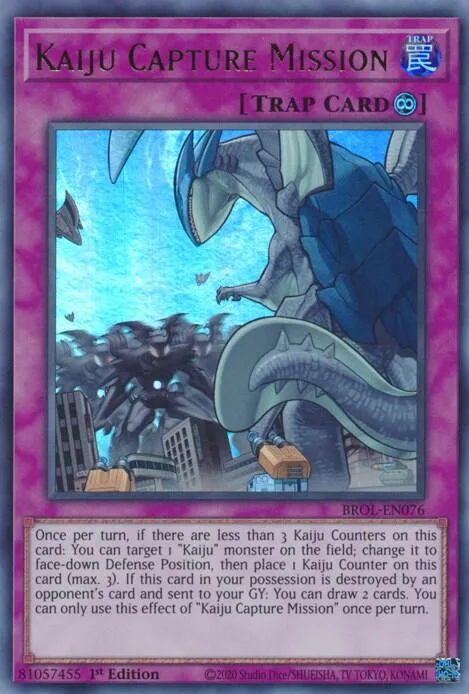 Kaiju Capture Mission BROL-EN076 Yu-Gi-Oh card from Brothers of Legend