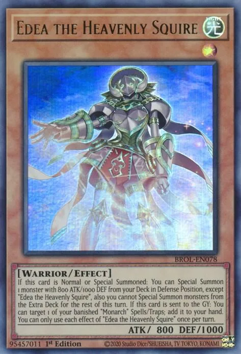 Edea the Heavenly Squire BROL-EN078 Yu-Gi-Oh card from Brothers of Legend