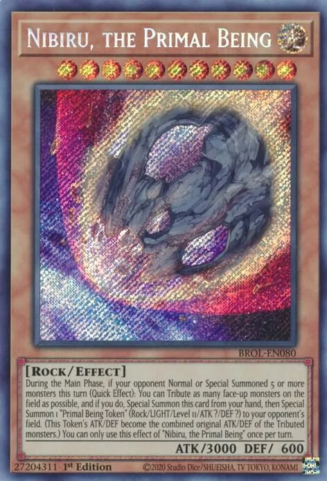 Nibiru, the Primal Being BROL-EN080 Yu-Gi-Oh card from Brothers of Legend