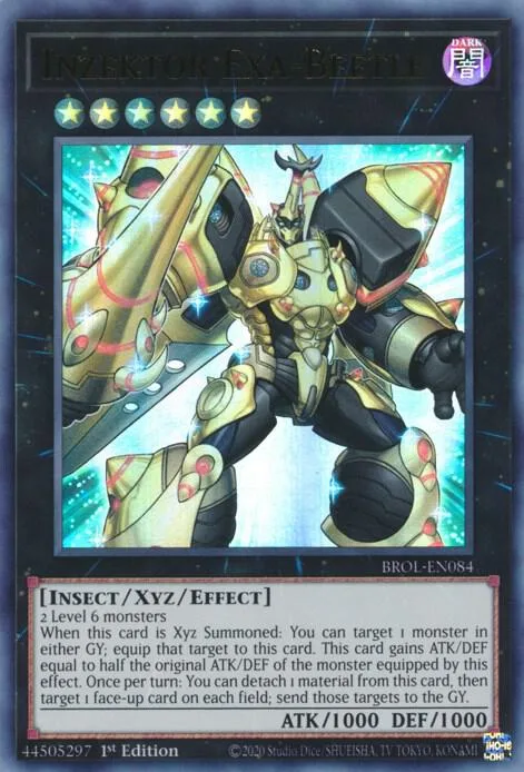 Inzektor Exa-Beetle BROL-EN084 Yu-Gi-Oh card from Brothers of Legend