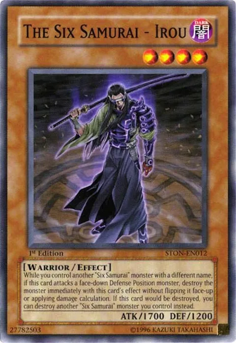 The Six Samurai - Irou STON-EN012 1st Edition Yu-Gi-Oh card from Strike of Neos