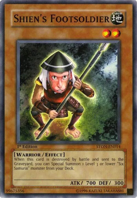 Shien's Footsoldier STON-EN014 Unlimited Yu-Gi-Oh card from Strike of Neos