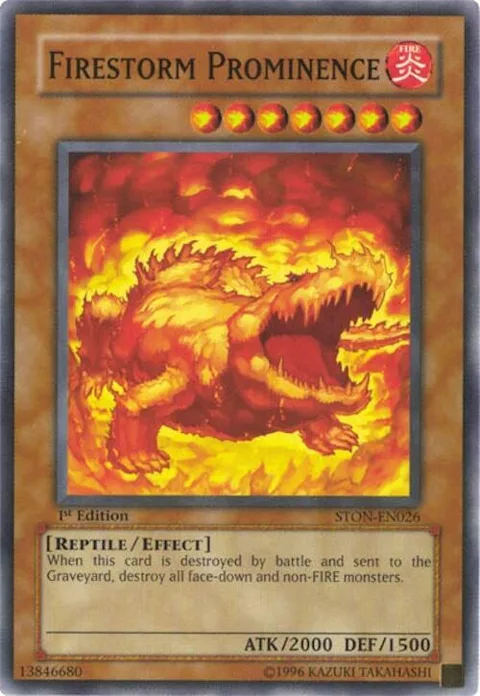 Firestorm Prominence STON-EN026 Unlimited Yu-Gi-Oh card from Strike of Neos