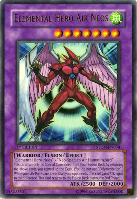 Elemental Hero Air Neos STON-EN034 1st Edition Yu-Gi-Oh card from Strike of Neos
