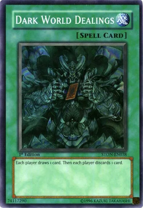 Dark World Dealings STON-EN038 Unlimited Yu-Gi-Oh card from Strike of Neos