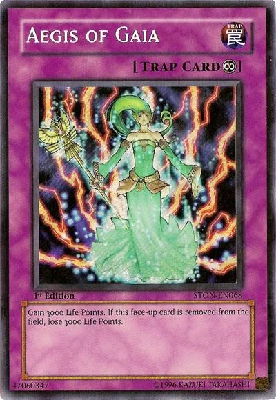 Aegis of Gaia STON-EN068 1st Edition Yu-Gi-Oh card from Strike of Neos