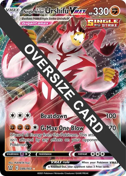Single Strike Urshifu VMAX #086/163 Holofoil Pokémon card from Jumbo Cards