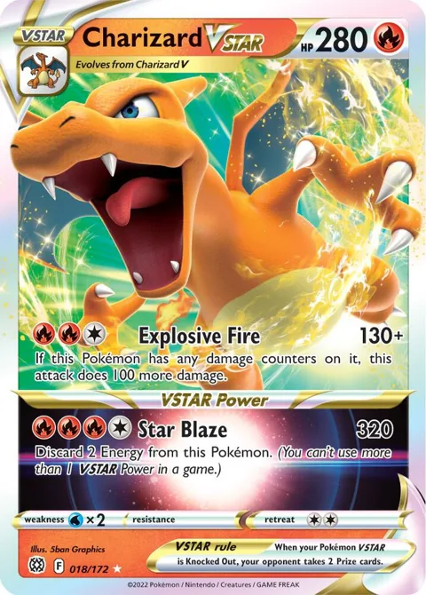 Charizard VSTAR #018/172 Holofoil Pokémon card from Brilliant Stars