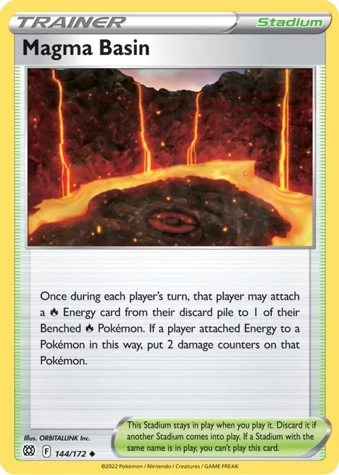 Magma Basin #144/172 Pokémon card from Brilliant Stars